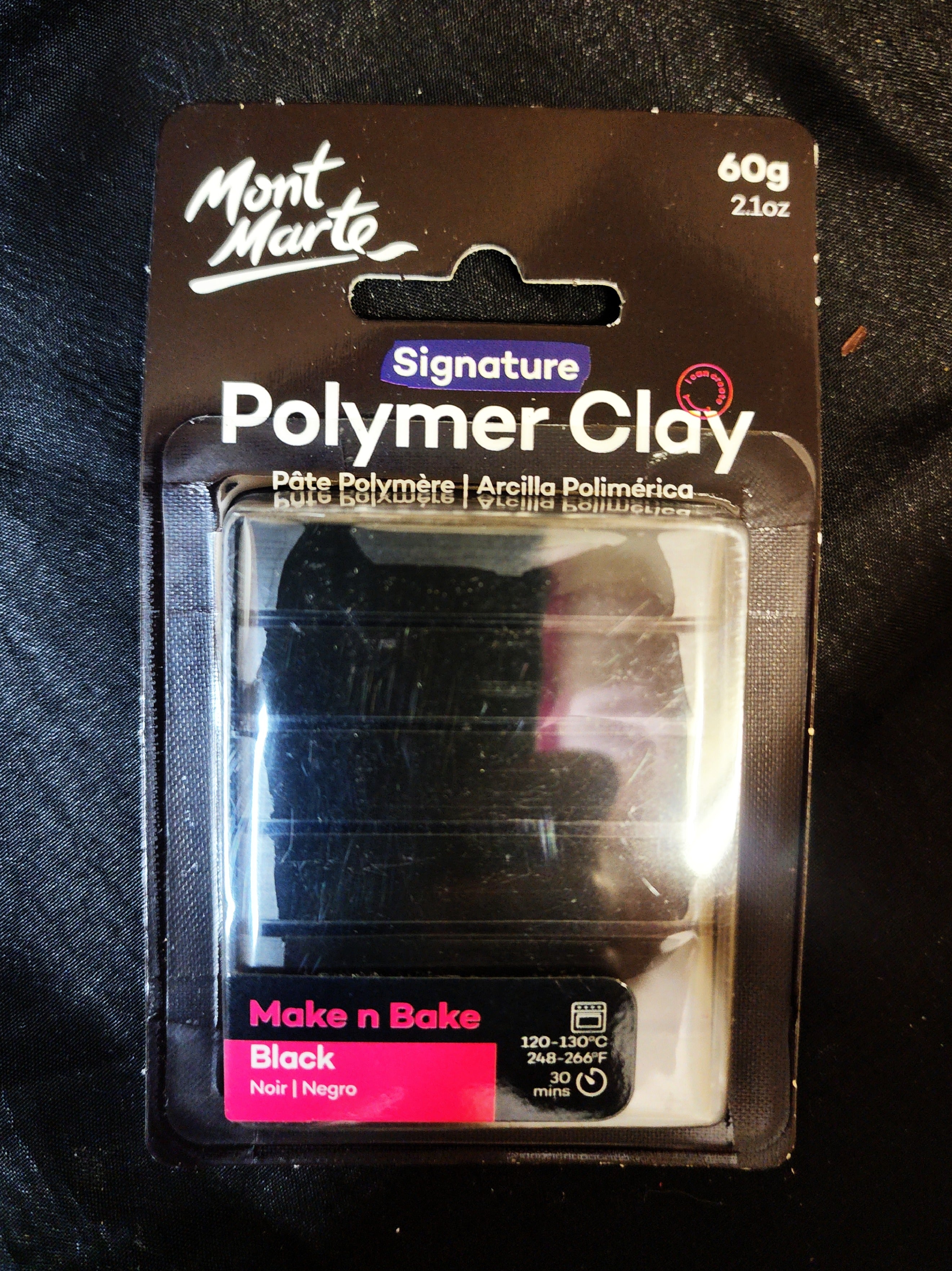 Mont Marte Make n Bake Polymer Clay 60g - Black