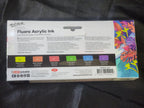 Mont Marte Fluoro Acrylic Ink 6pc x 20ml
