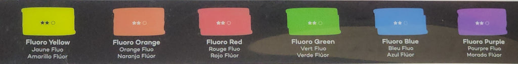 Mont Marte Fluoro Acrylic Ink 6pc x 20ml