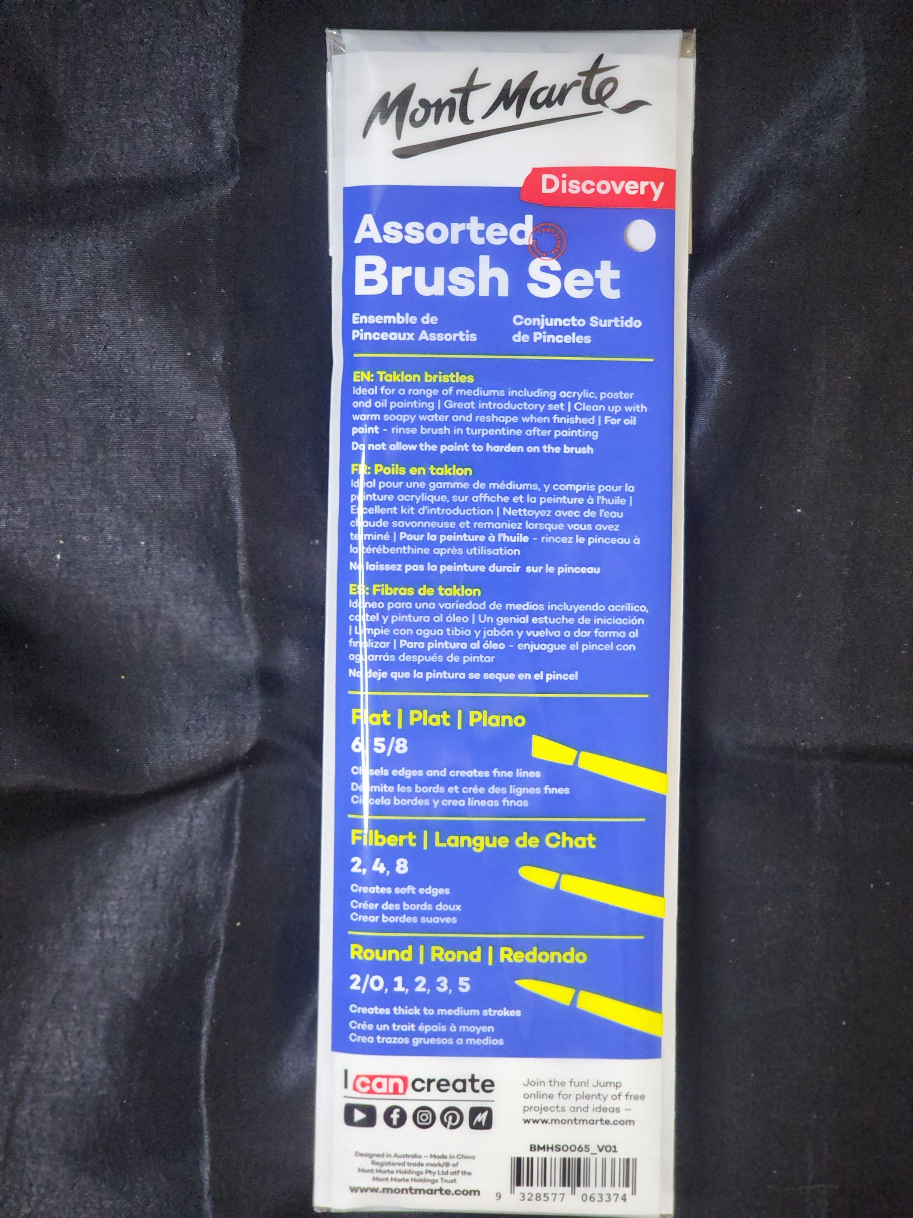 Mont Marte Assorted Brush Set 10pc