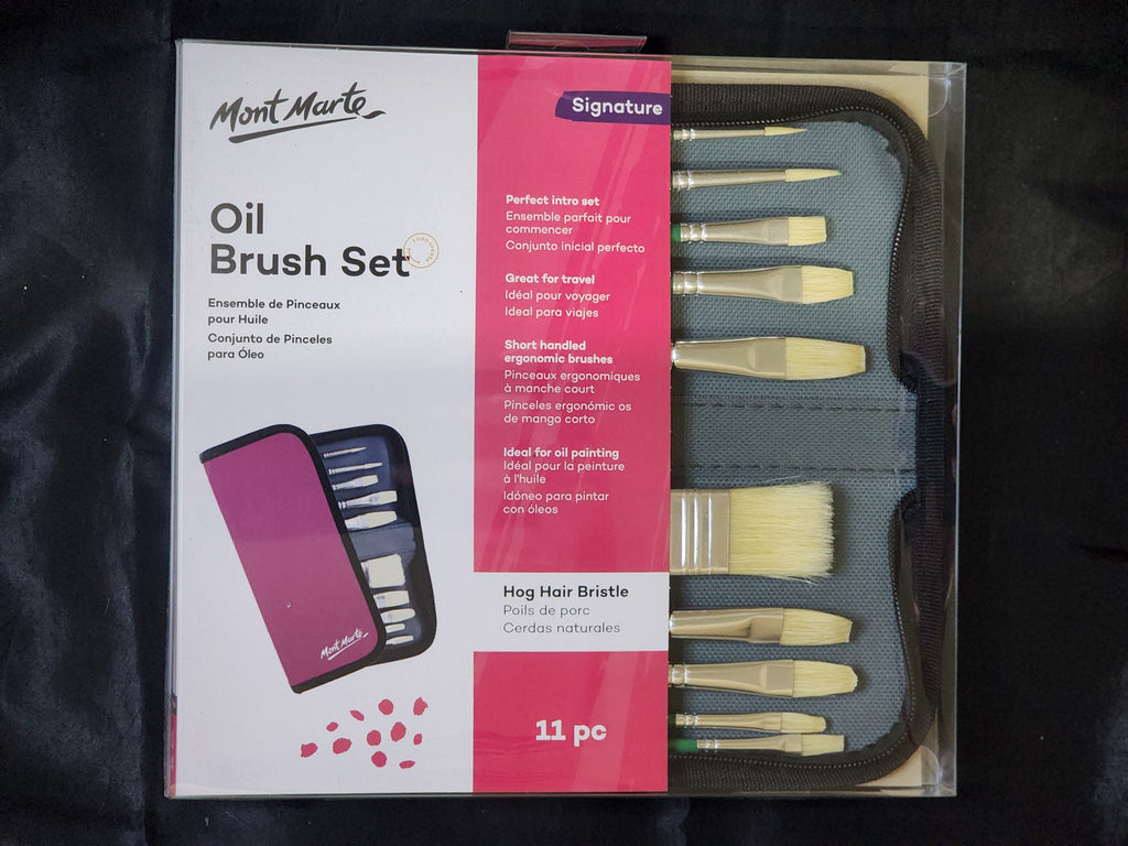 Mont Marte Brush Set in Wallet 11pc - Oil