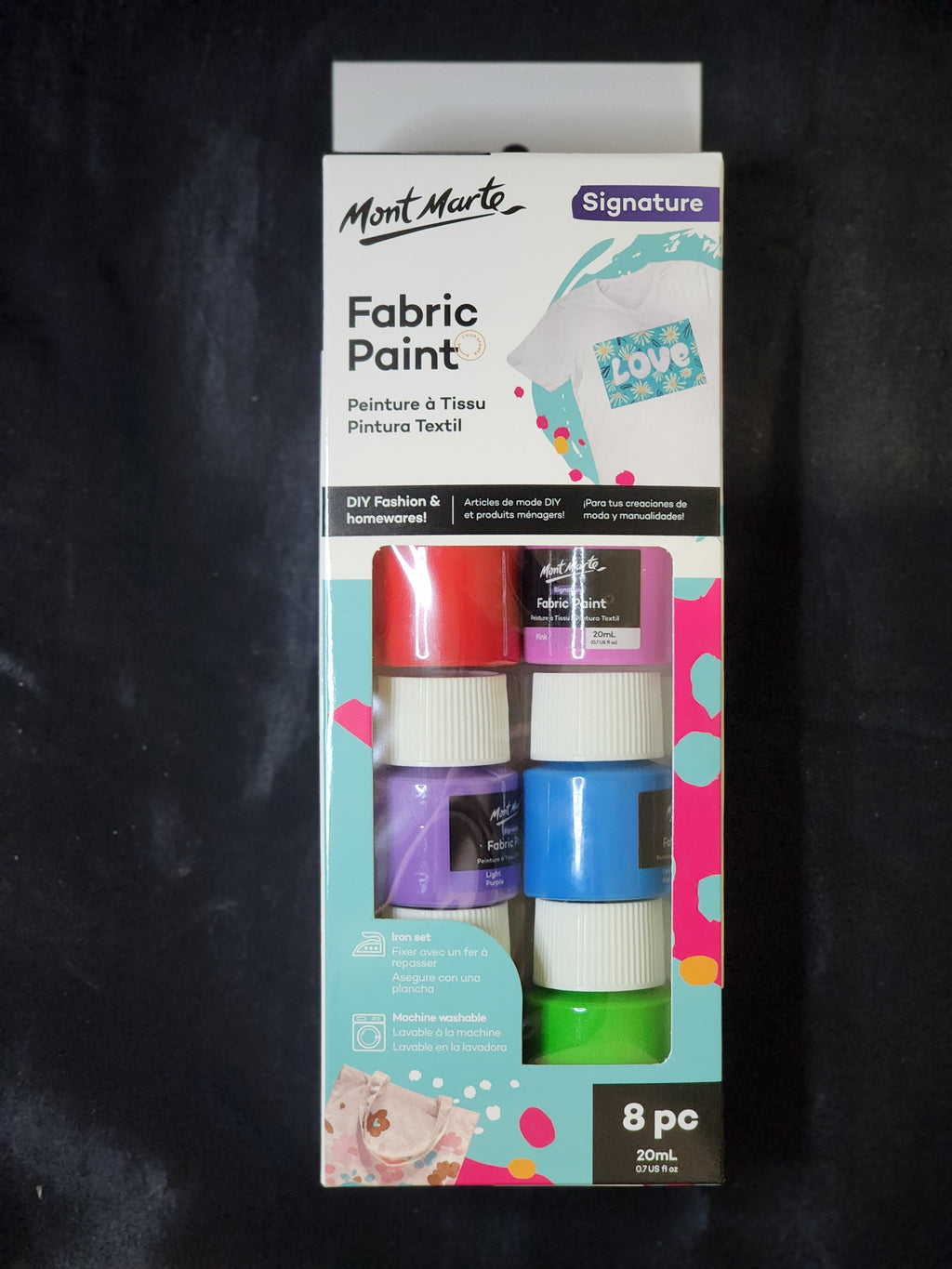 Mont Marte Fabric Paint Set 8pc x 20ml