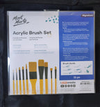 Mont Marte Brush Set in Wallet 11pc - Acrylic