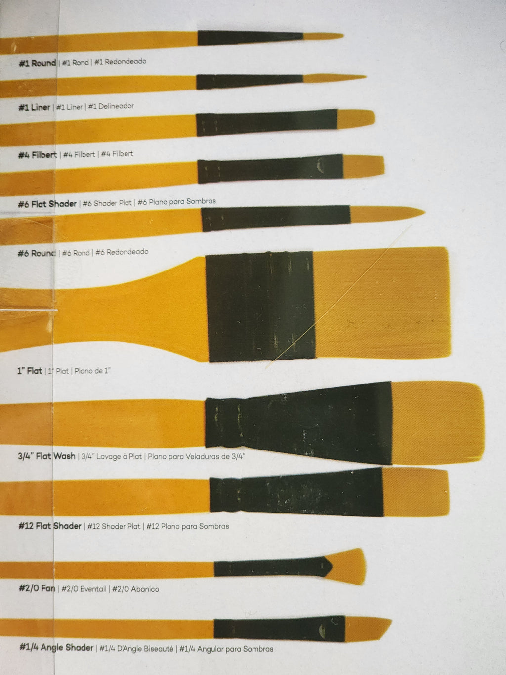 Mont Marte Brush Set in Wallet 11pc - Acrylic