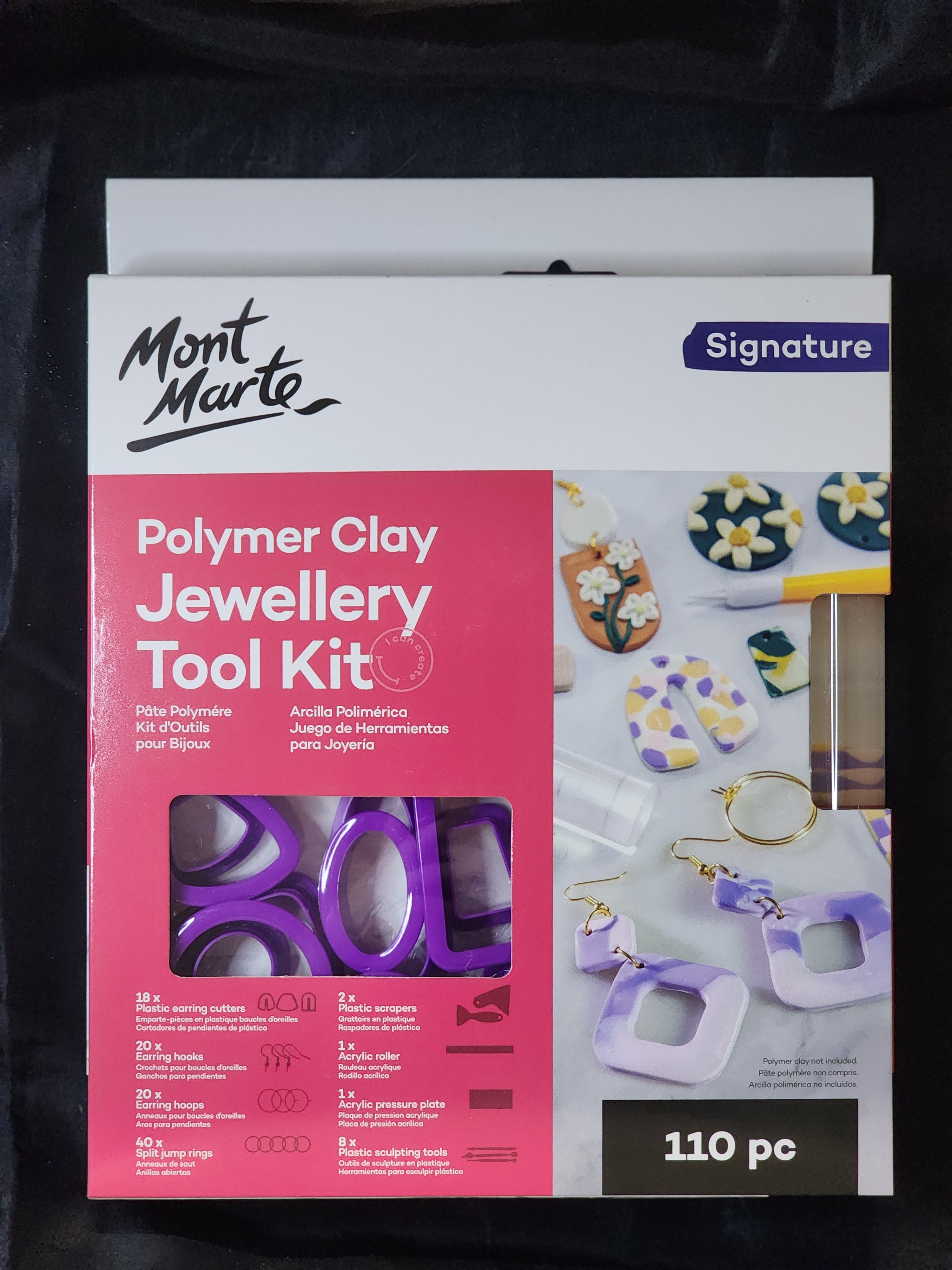 Mont Marte Polymer Clay Jewellery Tool Kit 110pc