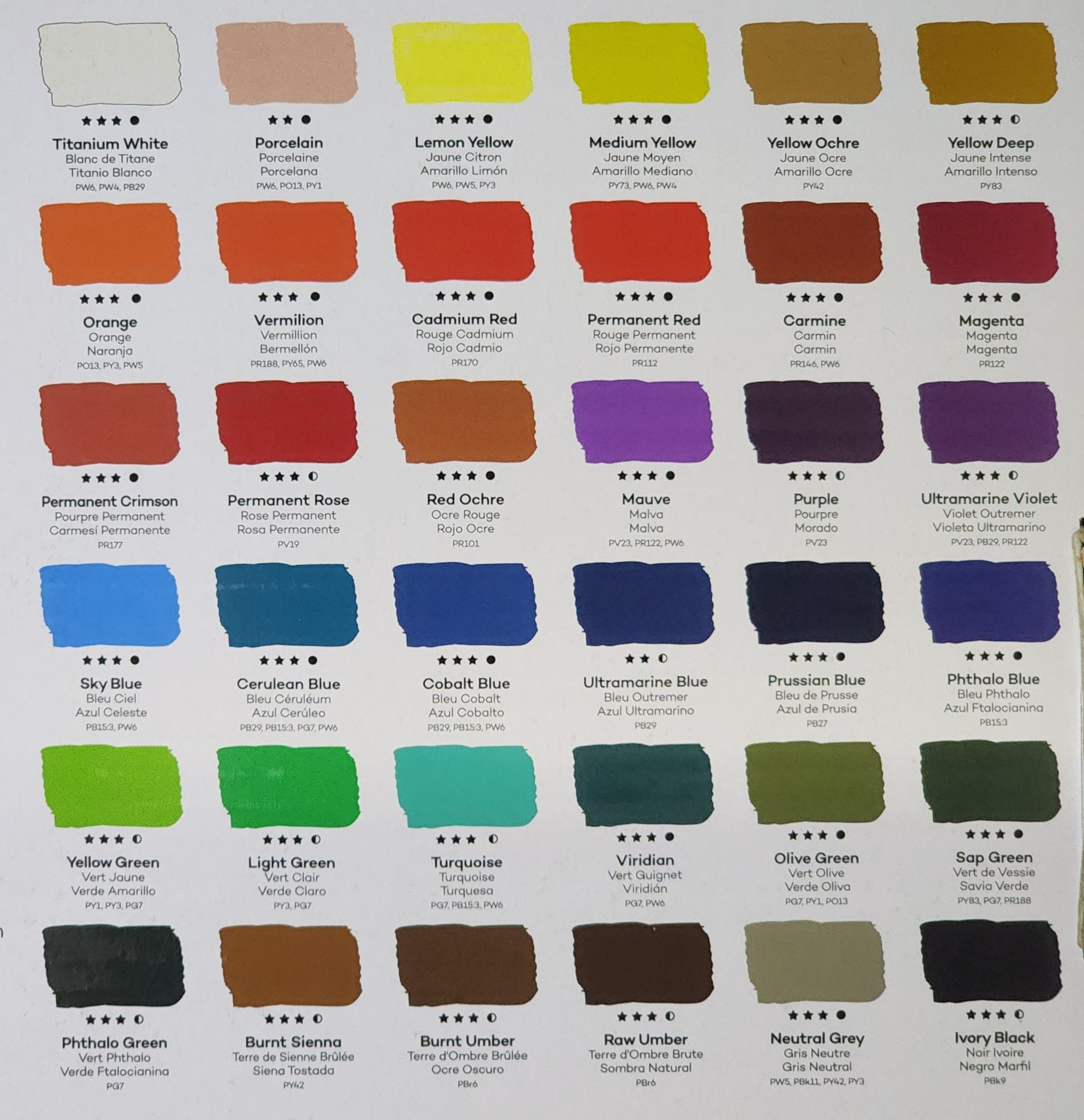 Mont Marte Water Mixable Oil Paint Set 36pc x 18ml
