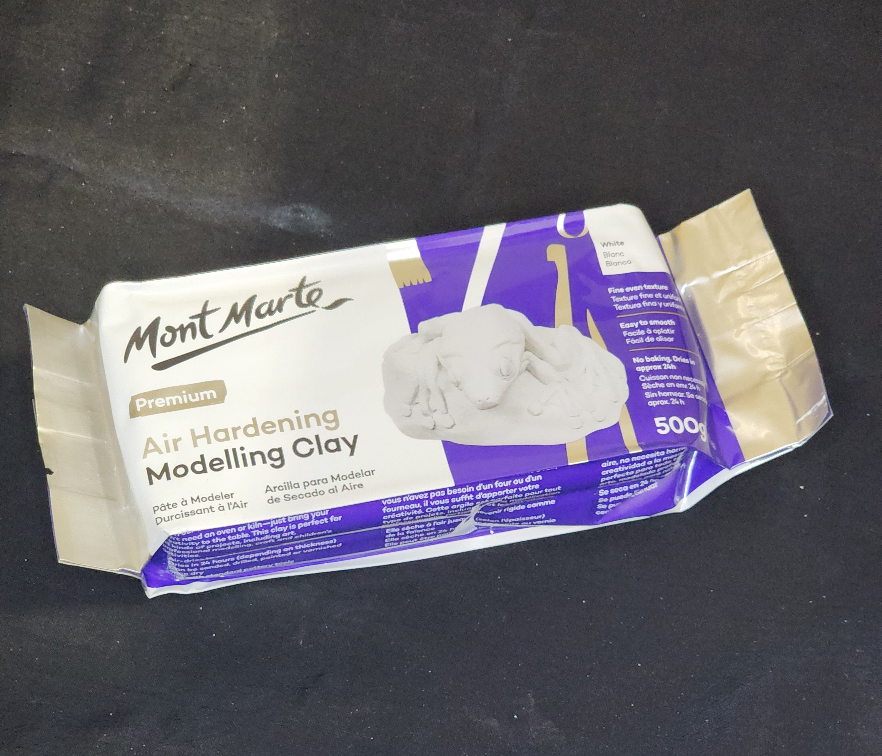 Monte Marte Air Hardening Modelling Clay 500g - White