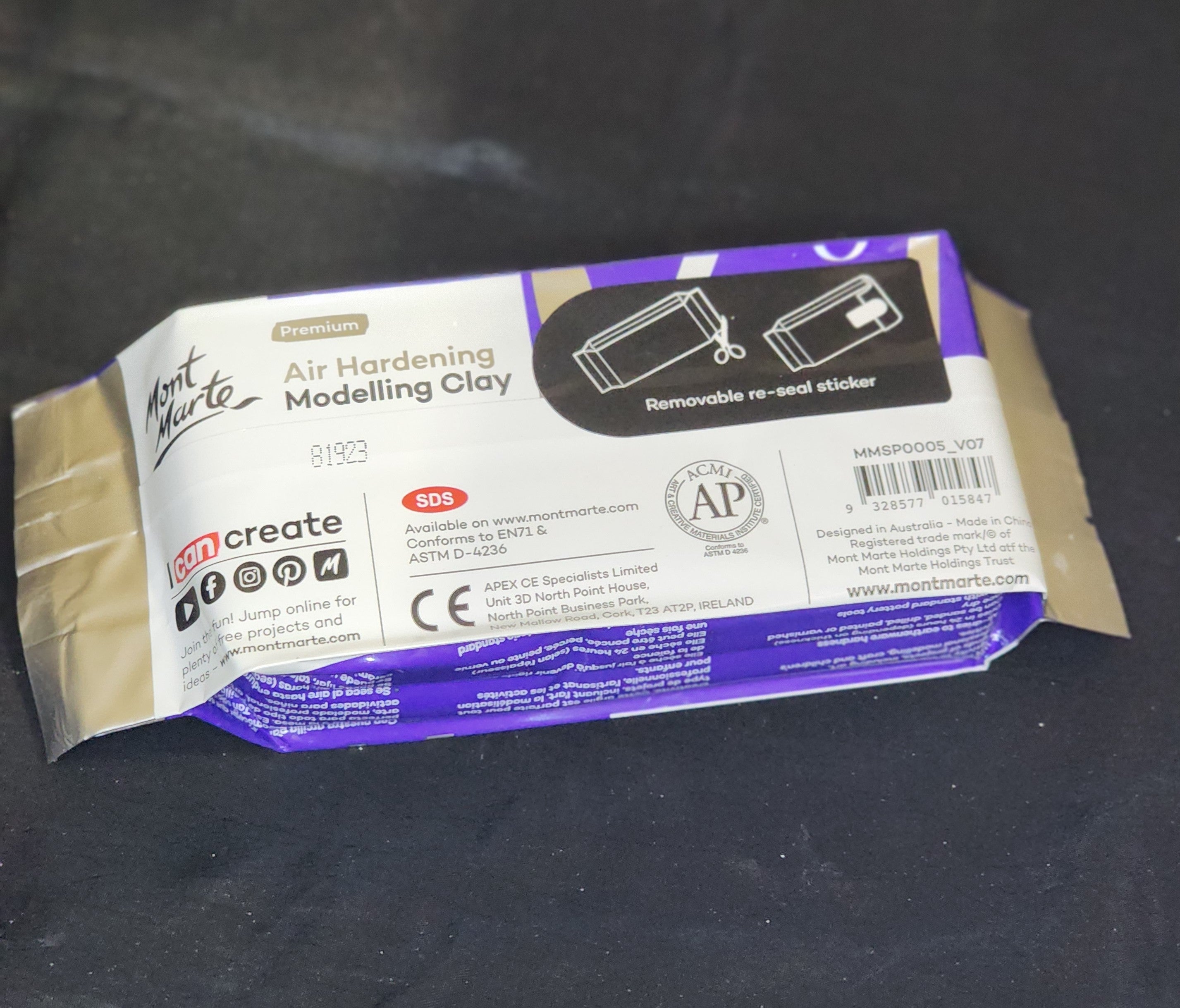 Monte Marte Air Hardening Modelling Clay 500g - White
