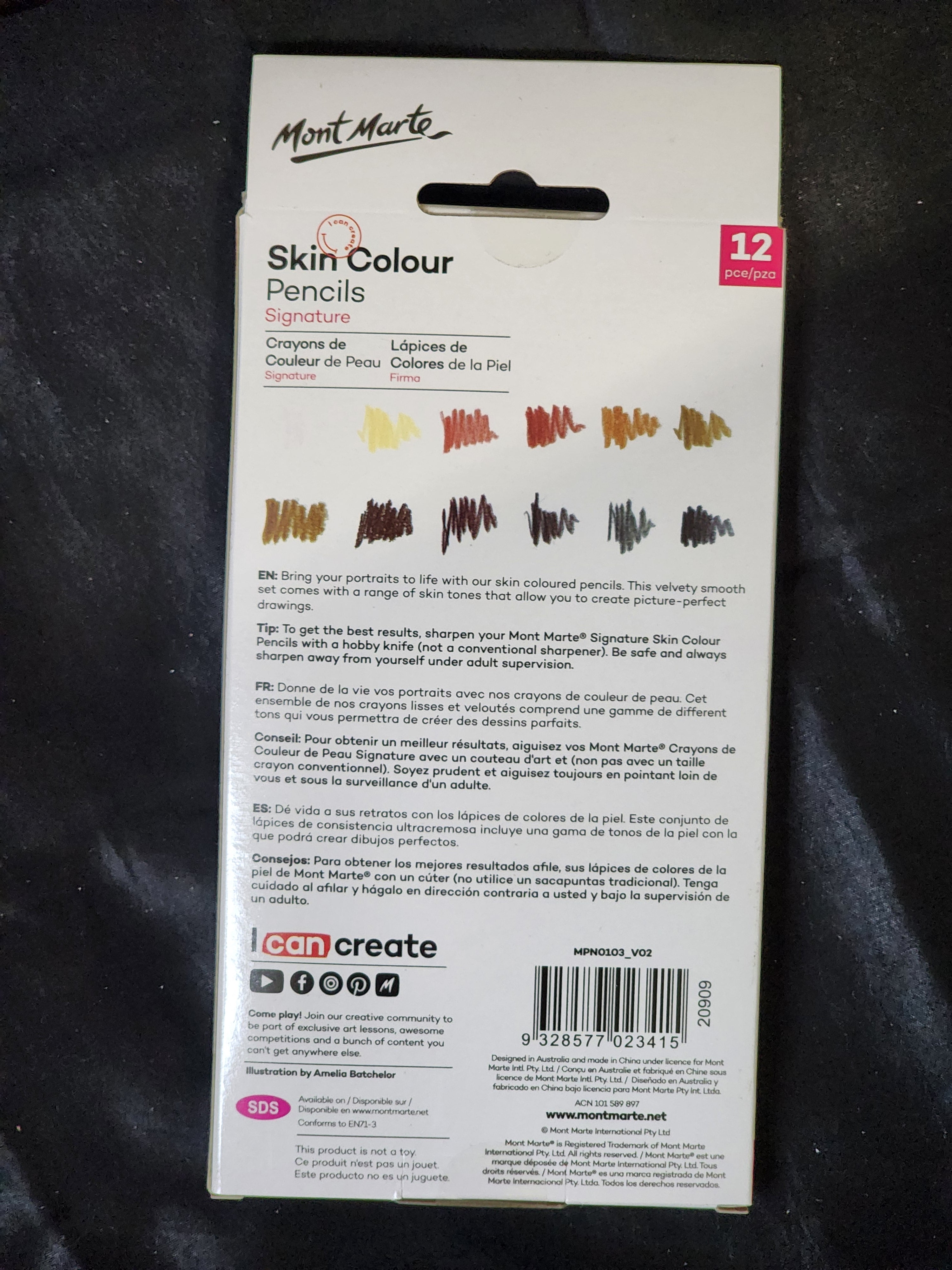 Mont Marte Skin Colour Pencils 12pc