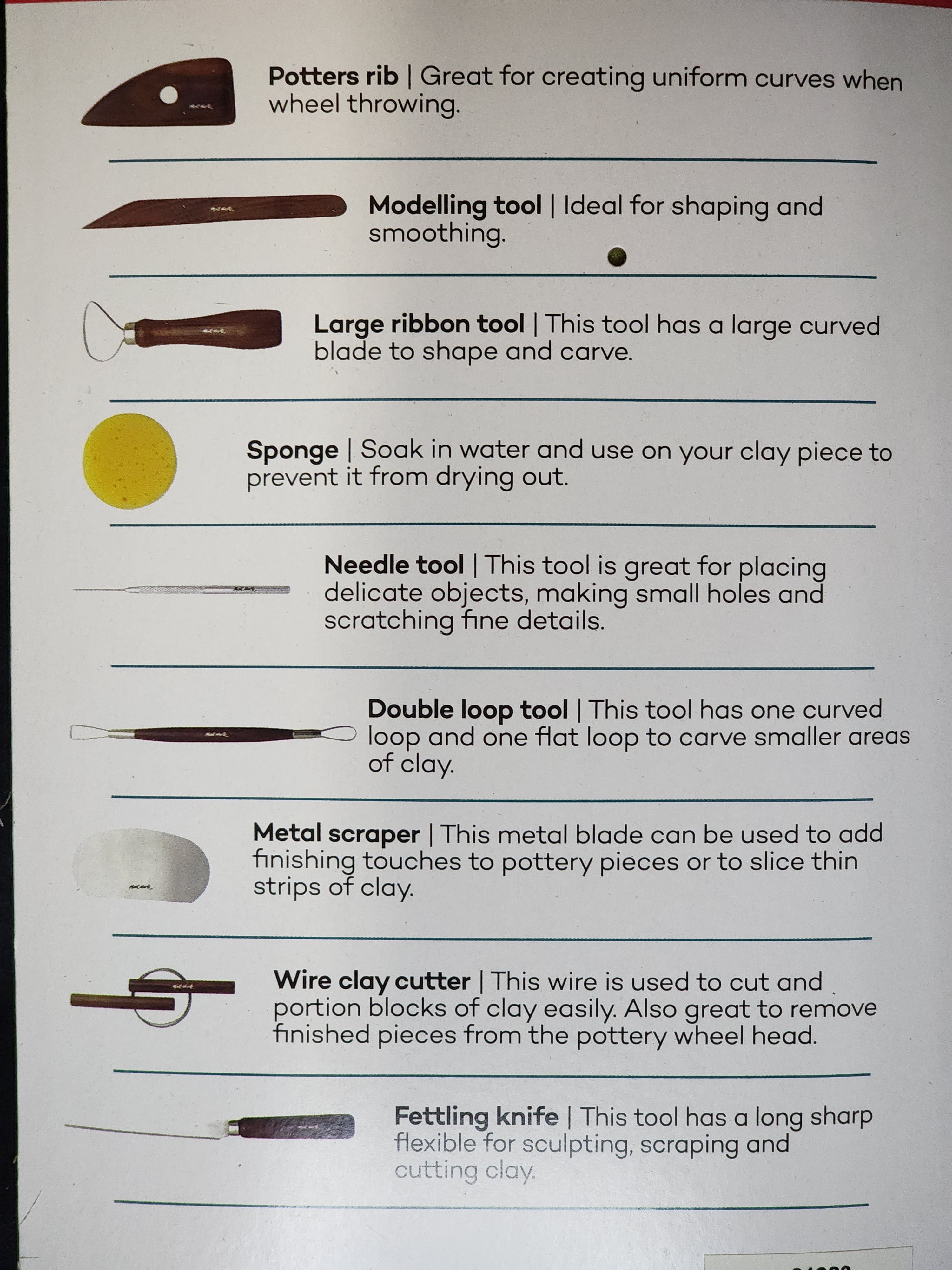 Mont Marte Pottery Tool Kit 10pc