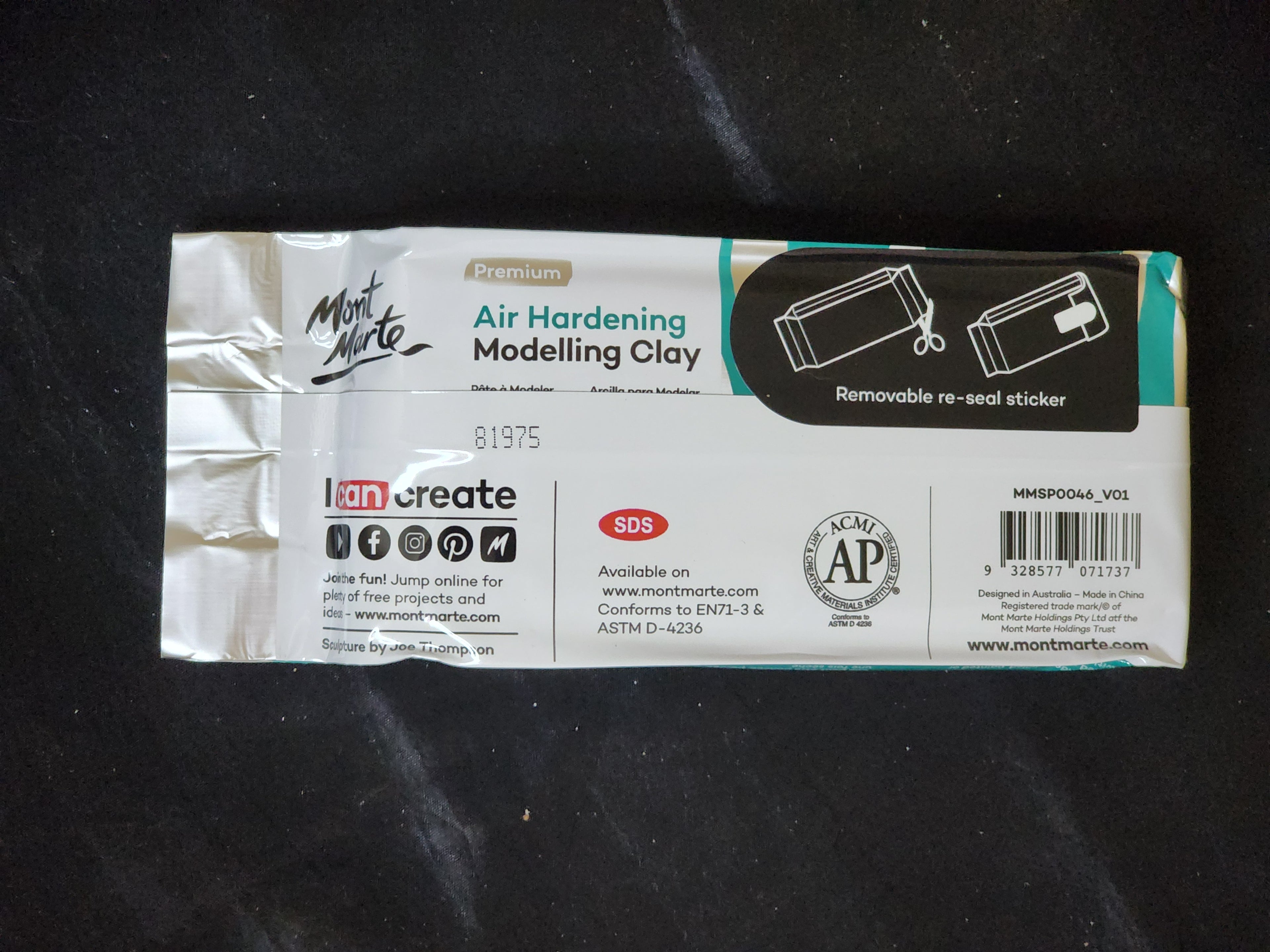 Monte Marte Air Hardening Modelling Clay 500g - Granite