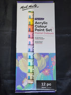 Mont Marte Acrylic Colour Pastel Colours 12pc x 36ml