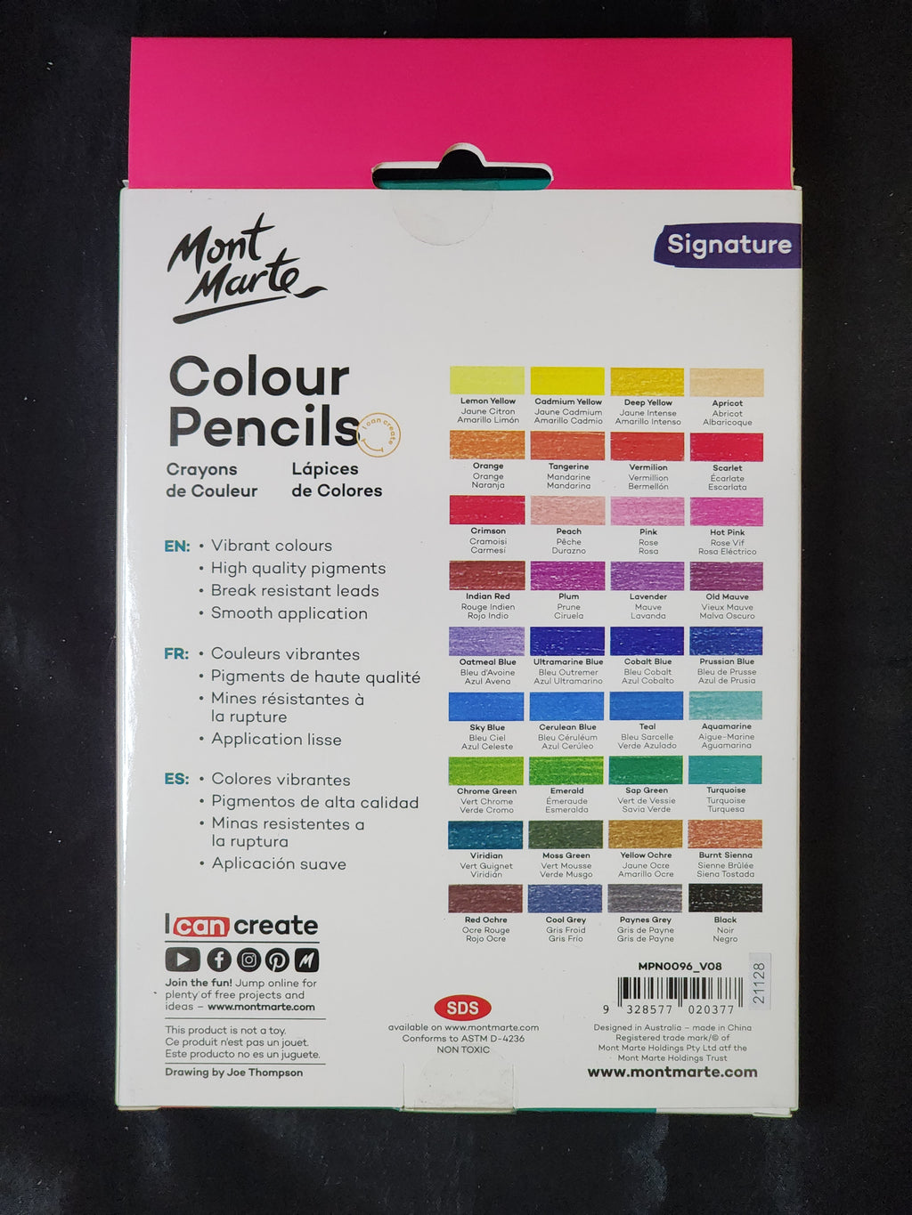 Mont Marte Colour Pencils 36pc
