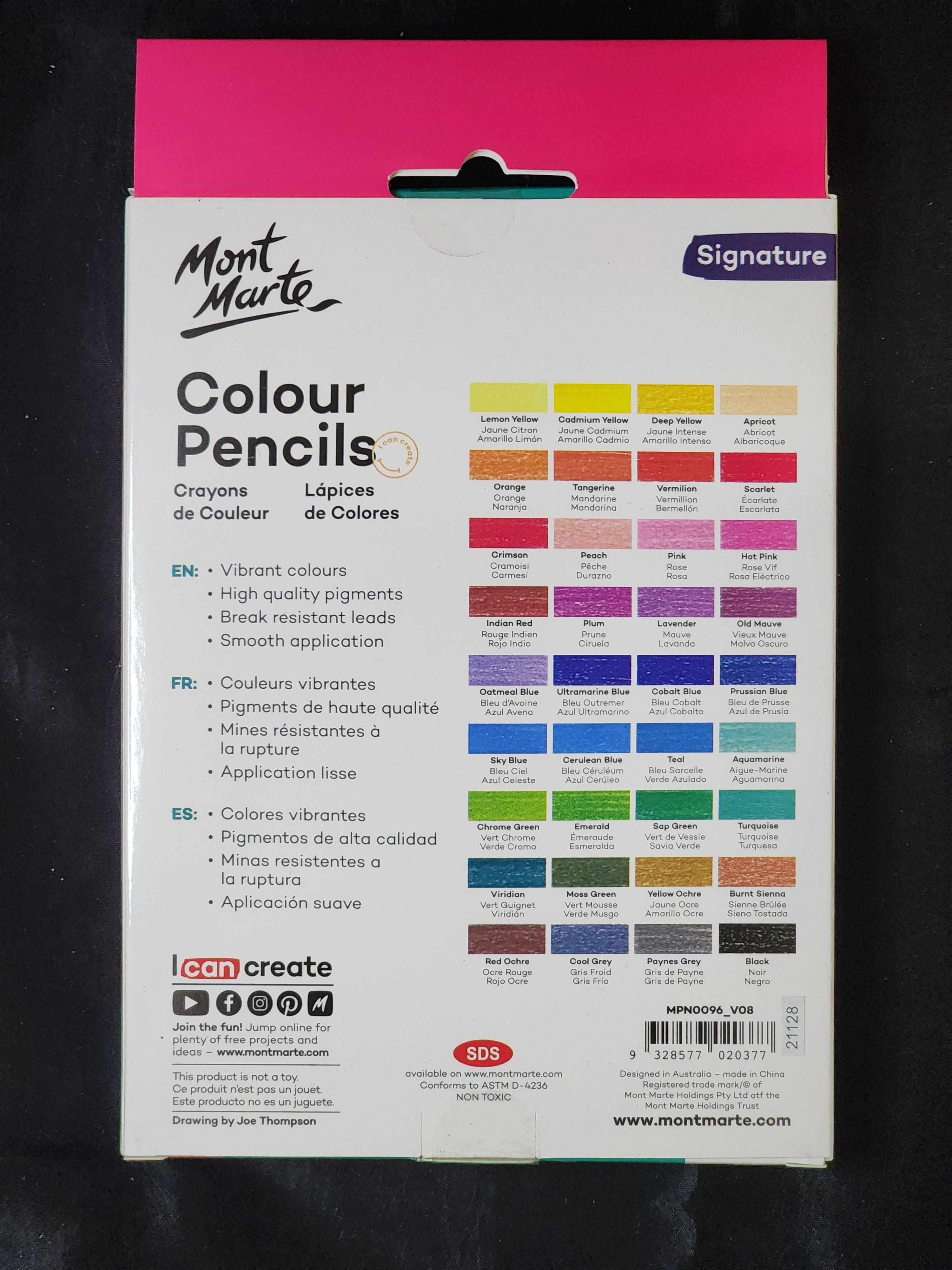 Mont Marte Colour Pencils 36pc