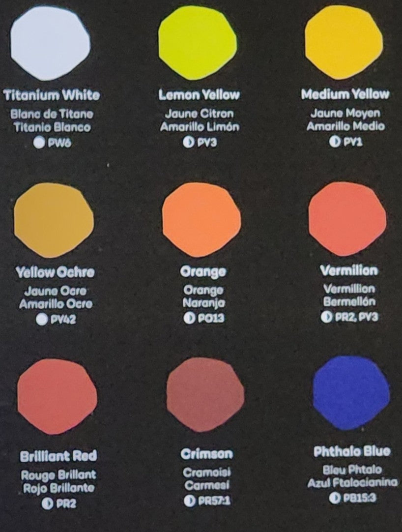 Mont Marte Acrylic Colour Paint Set 18pc x 36ml