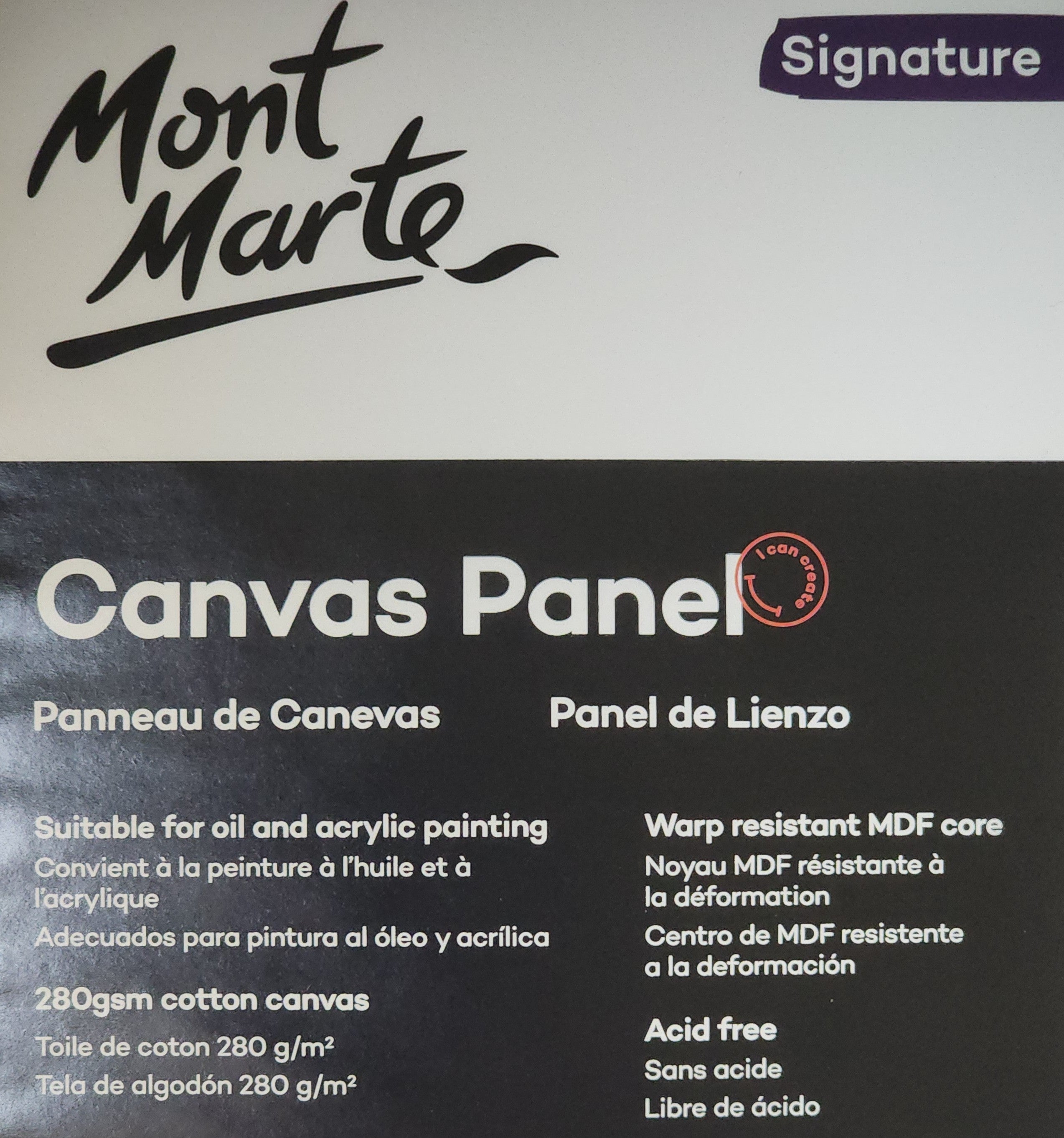 Mont Marte Canvas Panel 30.5 x 40.6cm