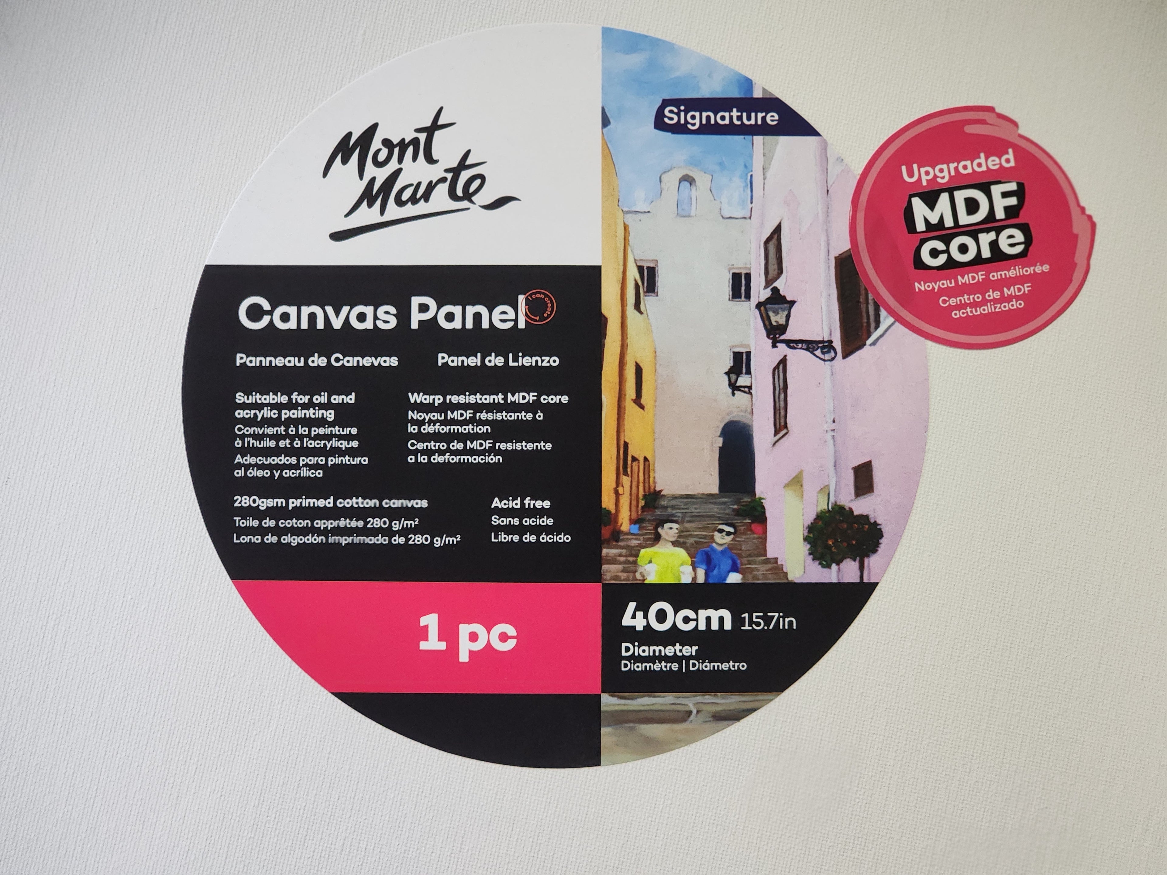 Mont Marte Canvas Panel Round 40cm