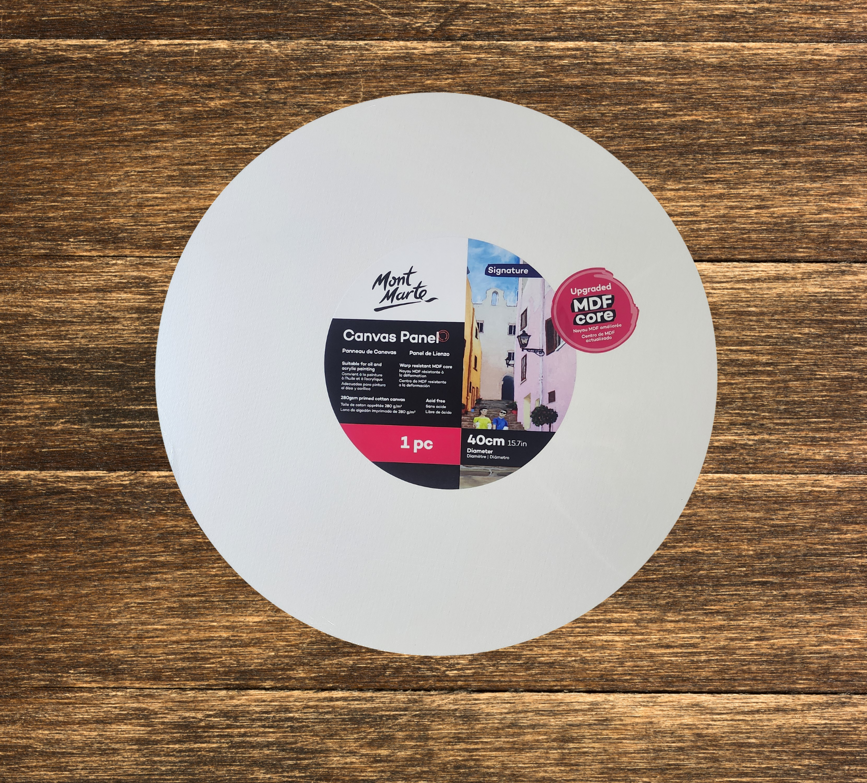 Mont Marte Canvas Panel Round 40cm