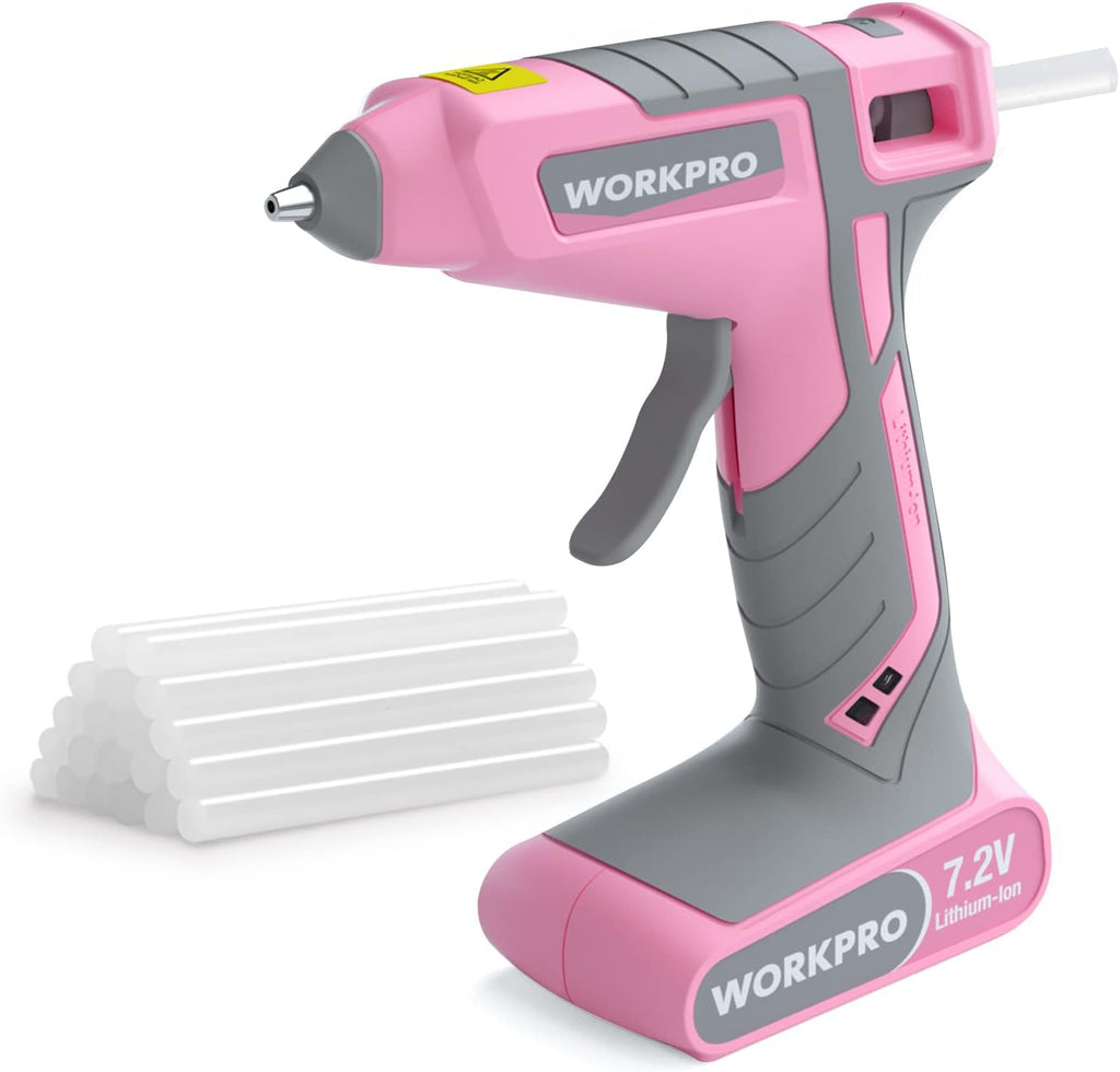 WORKPRO 7.2V Cordless Hot Melt Glue Gun Kit