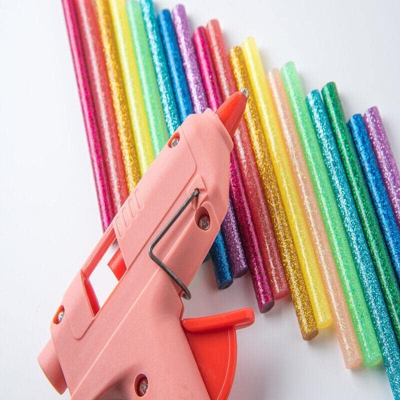 Hot Glue Sticks Coloured Glitter 50pc