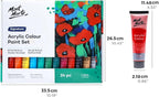 Mont Marte Signature Acrylic Colour Paint 24-Piece Set, 36mls