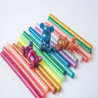 Hot Glue Sticks Coloured Glitter 50pc
