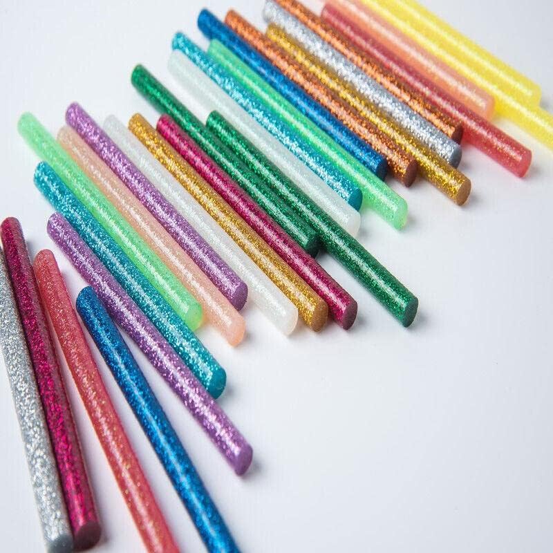Hot Glue Sticks Coloured Glitter 50pc
