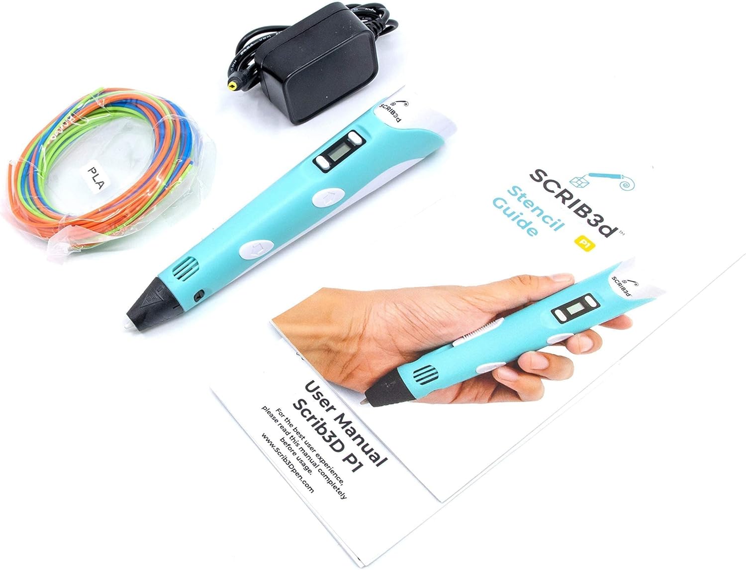 SCRIB3D P1 3D Printing Pen, with 3 Printer Filaments Included!