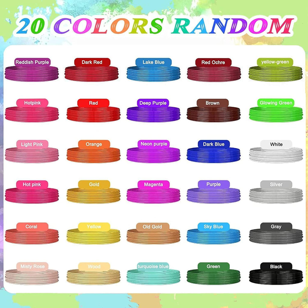 SCRIB3D Pen Filament Refill, 20 Colours