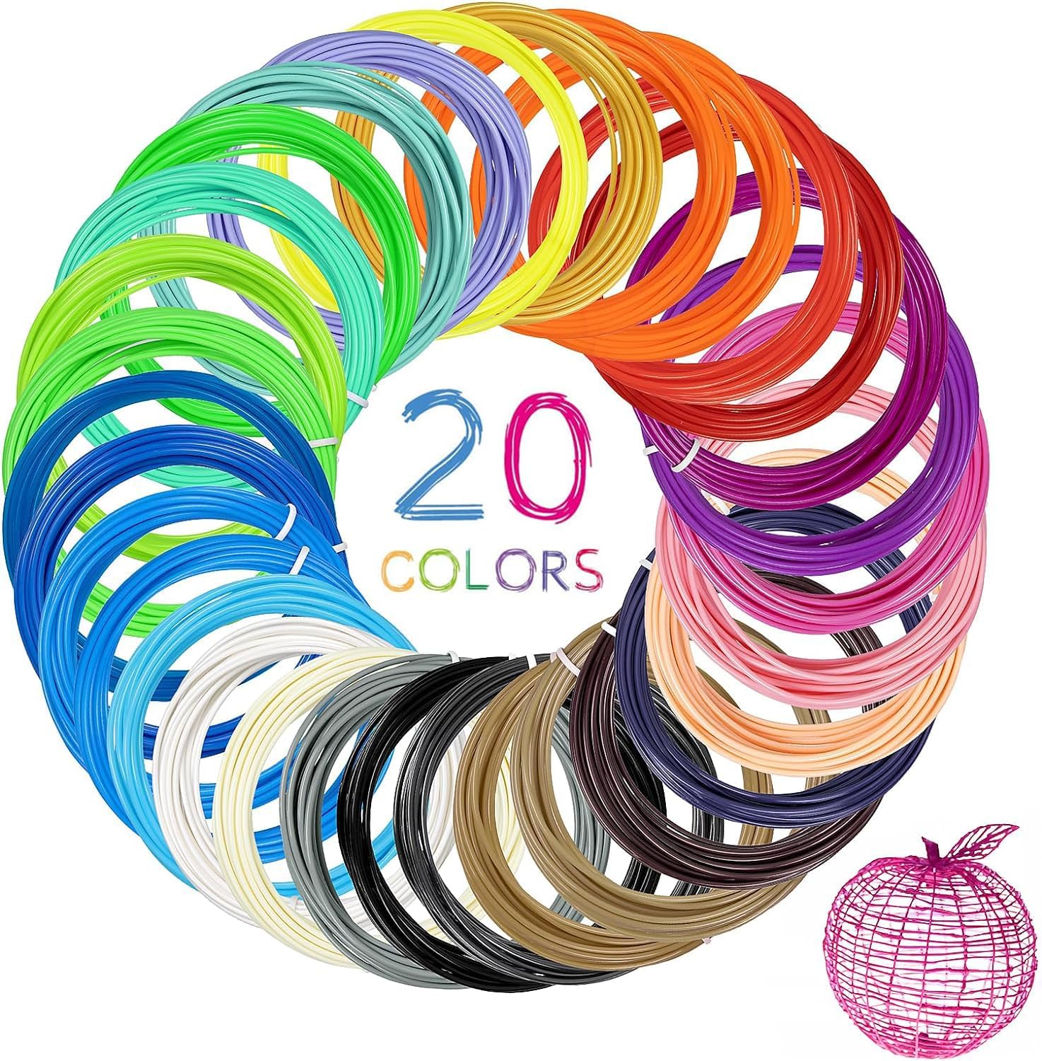 SCRIB3D Pen Filament Refill, 20 Colours