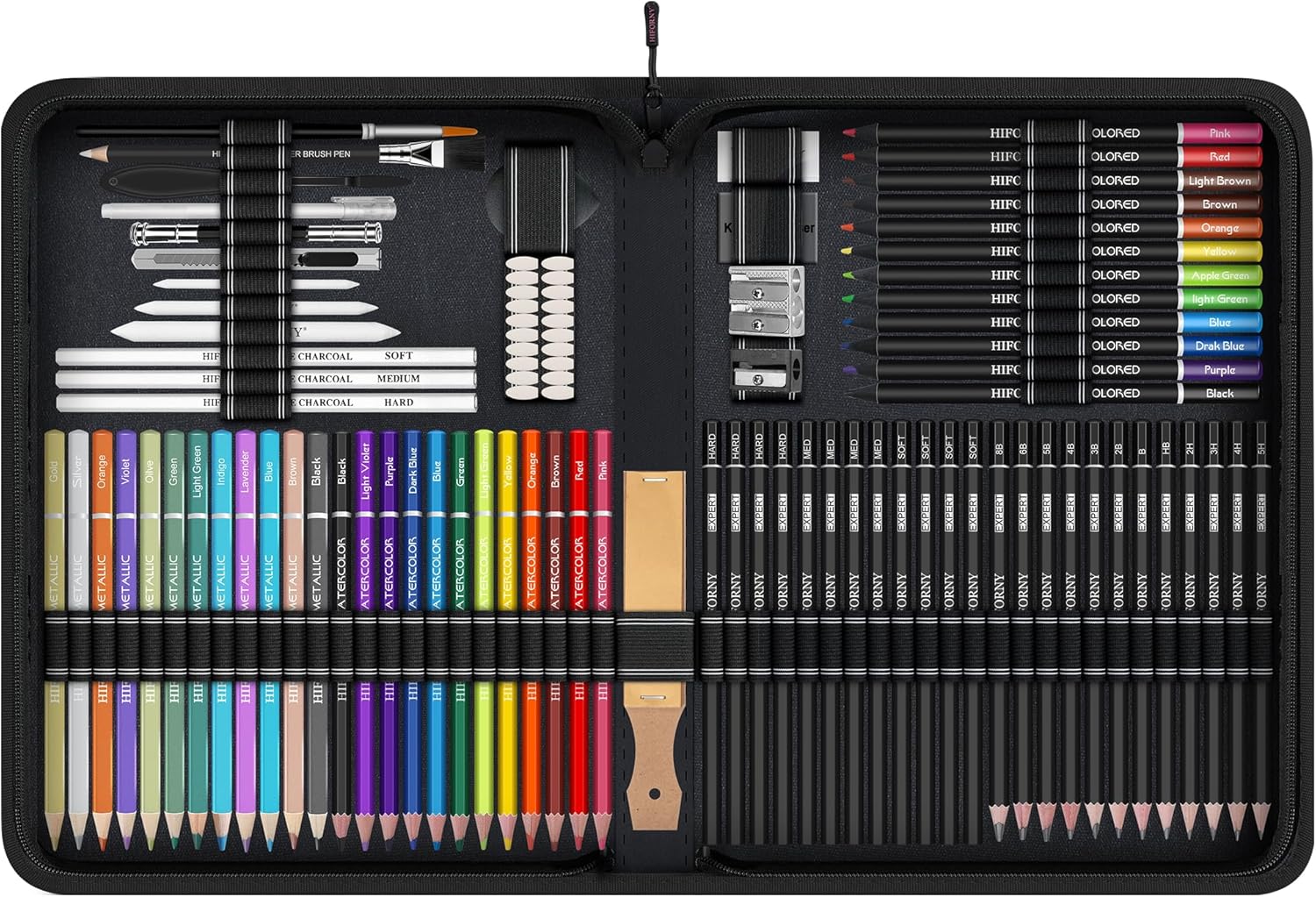 HIFORNY 100pc Drawing and Sketching Set