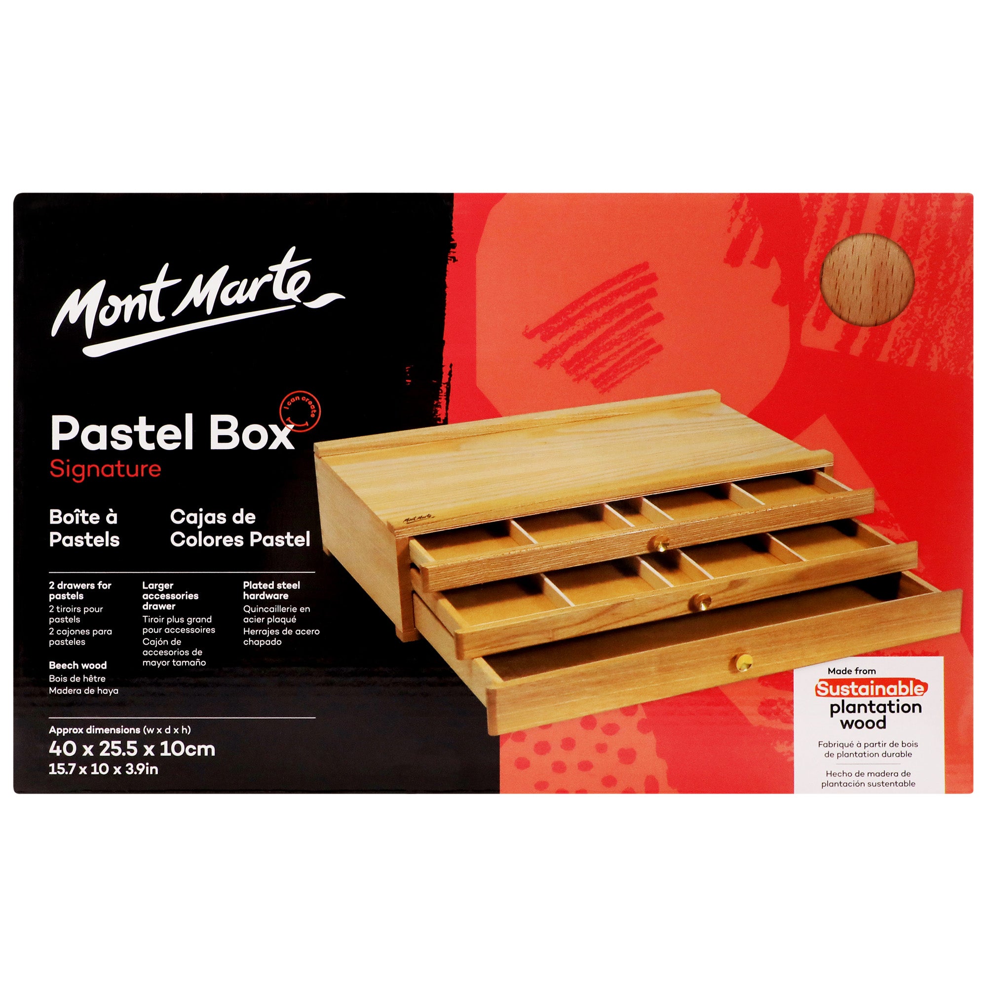 Mont Marte Pastel Box - 3 Drawers