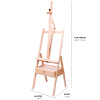 Mont Marte Tilting Box Floor Easel Beech Wood
