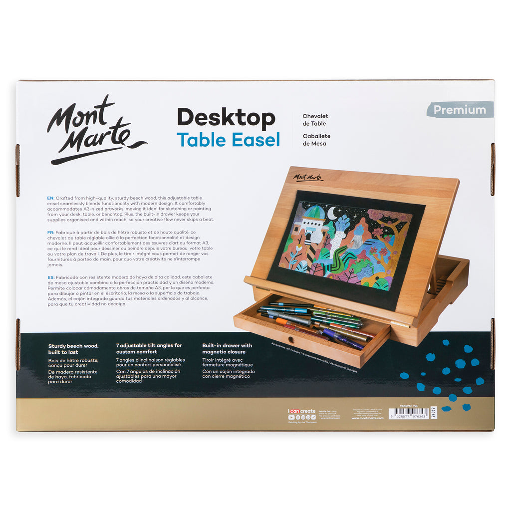 Mont Marte Desktop Easel Beech Wood