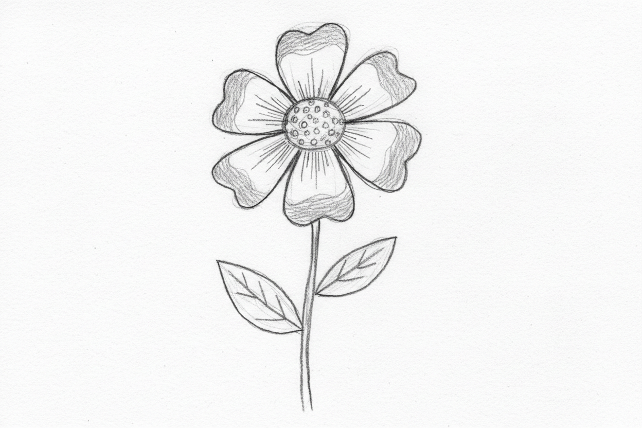 focus on the flower and give a bit more detail