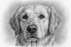 Pet portrait made with graphite pencils