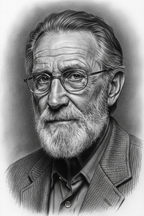 portrait drawing made with graphite pencils