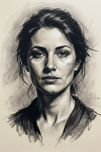 Portrait made with Charcoal