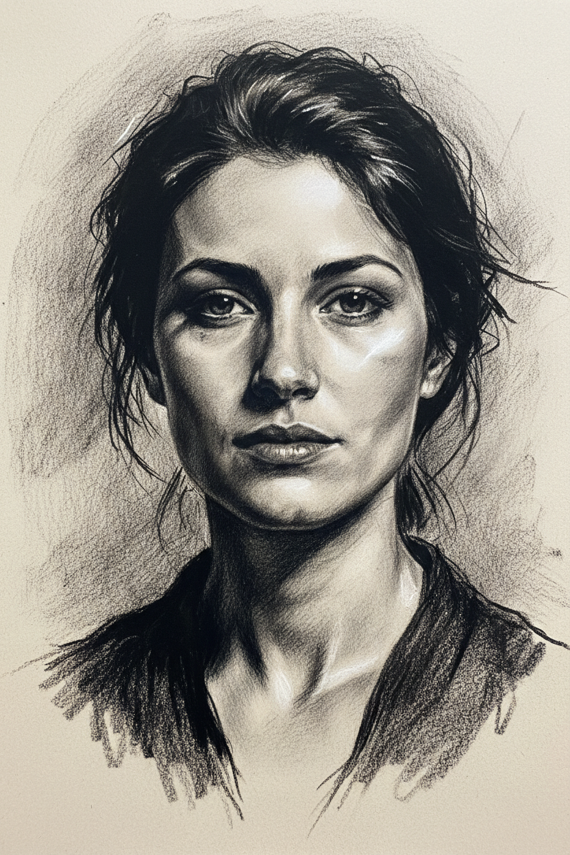 Portrait made with Charcoal